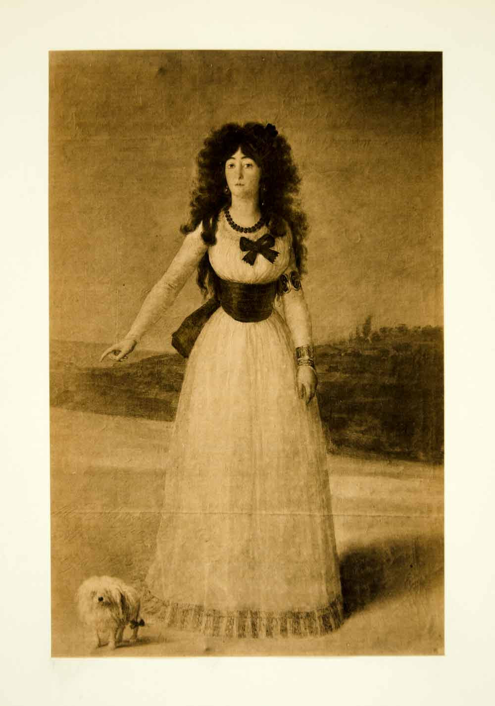1922 Photogravure Francisco Goya Art Maria Cayetana Silva Portrait Duchess XAPA8