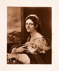 1897 Photogravure Italian Sebastiano Piombo Artwork Young Roman Woman XAQ2