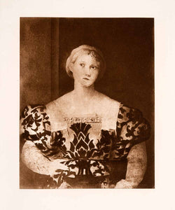 1897 Photogravure Italian Renaissance Artist Palma Unfinished Woman XAQ2