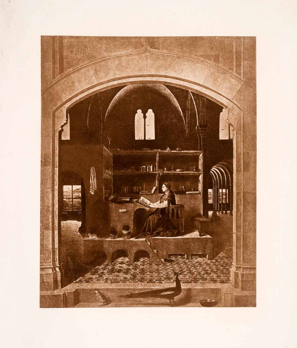 1897 Photogravure Antonello Messina Italian Painter Religious Art Saint XAQ2