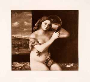 1897 Photogravure Bissolo Italian Renaissance Painter Portrait Nude Woman XAQ2