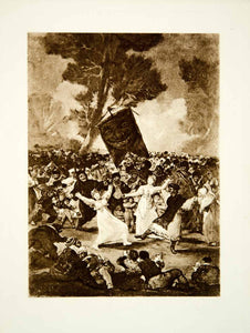 1901 Photogravure Francisco Goya Art Burial Sardine Ash Wednesday Carnival XAQA4