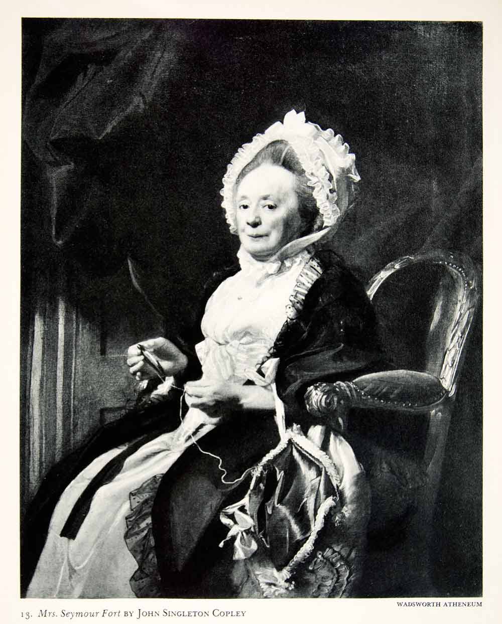 1943 Rotogravure Mrs Seymour Fort John Singleton Copley Wadsworth Atheneum XAS2