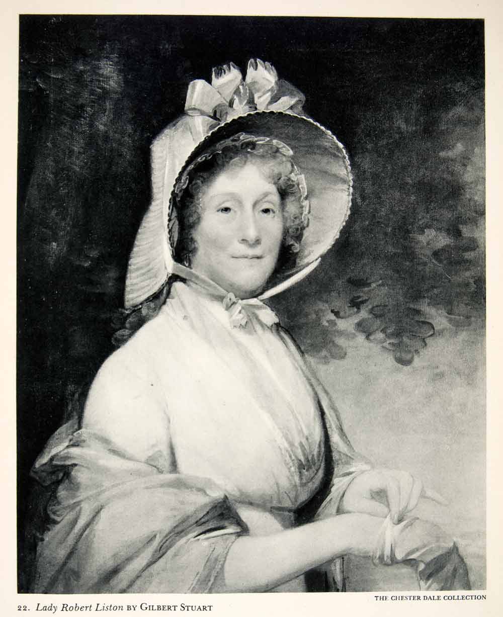1943 Rotogravure Lady Robert Liston Gilbert Stuart Chester Dale Collection XAS2