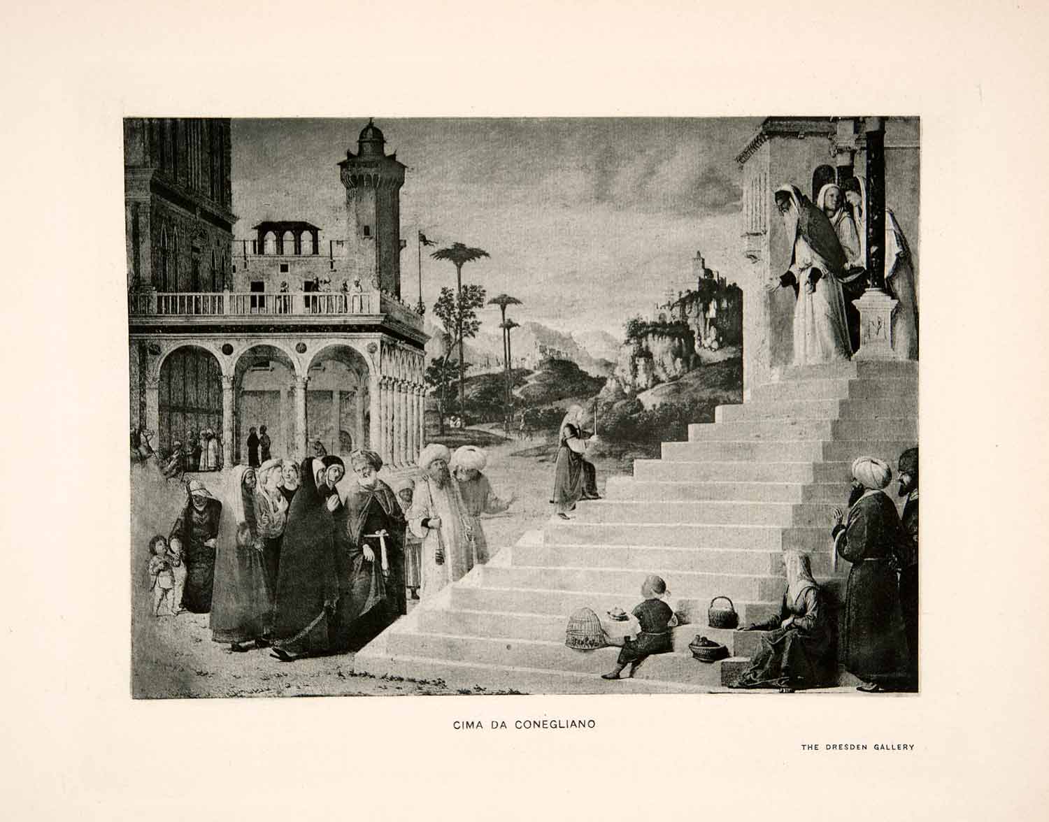1902 Photogravure Presentation Virgin Religion Christianity Cima da XAS7