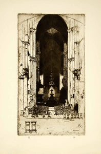 1925 Photogravure David Young Cameron Blois St. Laumer Nicholas Church XASA4