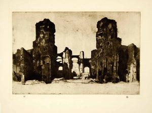 1925 Photogravure David Young Cameron Caracalla Baths Thermae Rome Ruins XASA4