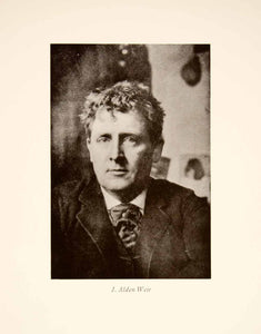 1922 Print Portrait Julian Alden Weir American Impressionist Artist Suit XAT3