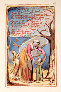 1964 Offset Lithograph William Blake Mother Child Poetry First Step Design XAT5