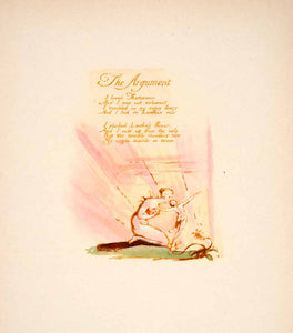 1964 Offset Lithograph William Blake Argument Mother Child Joy Flower XAT5