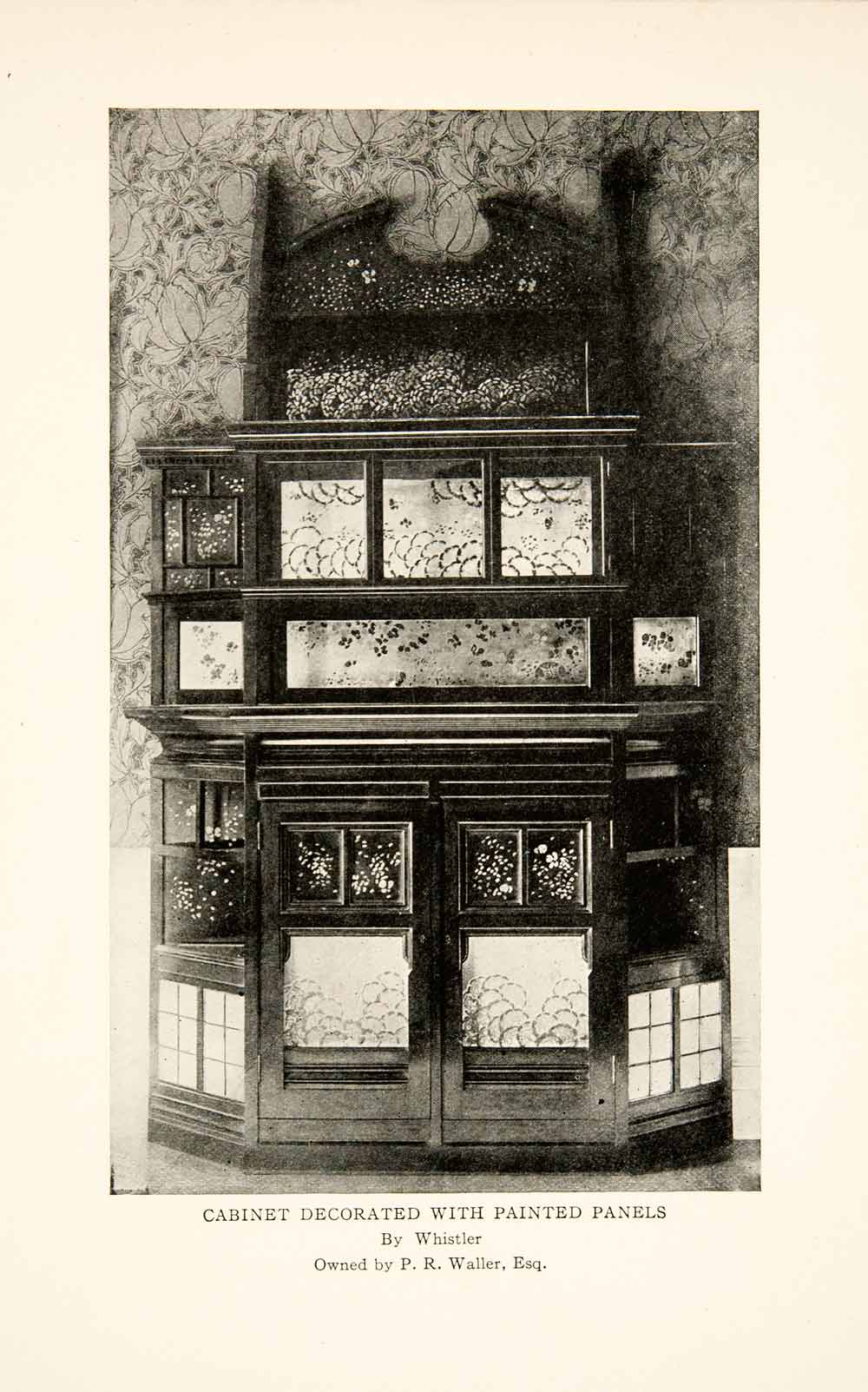 1921 Print Cabinet Panels Decorative Furniture Drawers James McNeill XAT6