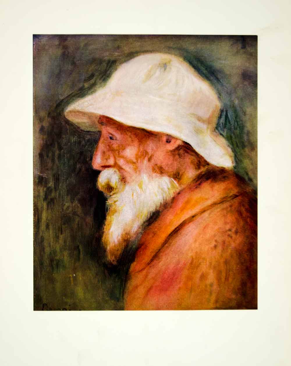 1957 Color Print Pierre-Auguste Renoir Art Impressionist Self Portrait XATA6
