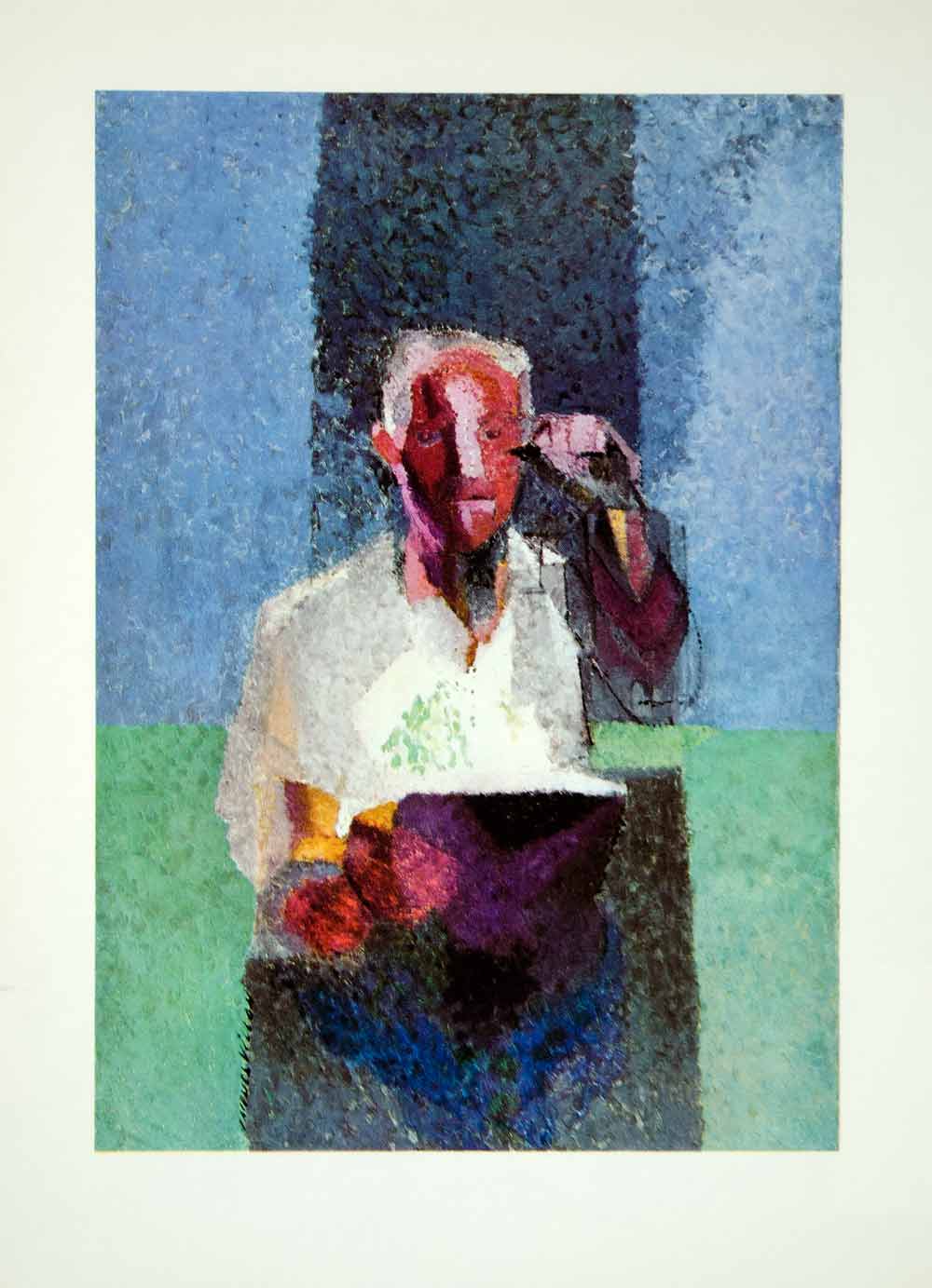 1964 Color Print Jacques Villon Homme Dessinant Self Portrait