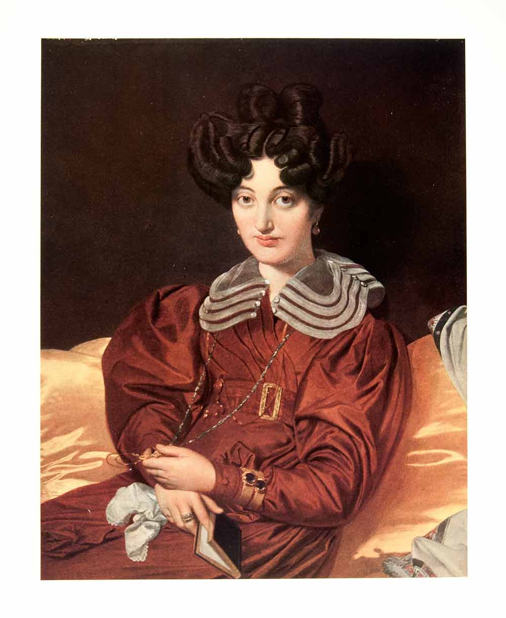 1951 Print Ingres Portrait Madame Marcotte Sainte Marie Neoclassicism XAU1