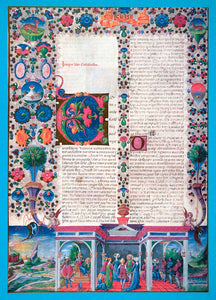 1969 Print Borso Bible Religion Historic Decorative Initial Cap Pattern XAV2