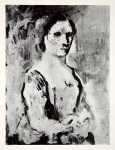 1937 Print Matron Art Adolphe Borie Portrait Woman Pose Figure Seat Mother XAW8