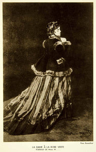 1931 Rotogravure Claude Monet Dame Robe Verte Green Dress Impressionis –  Period Paper Historic Art LLC