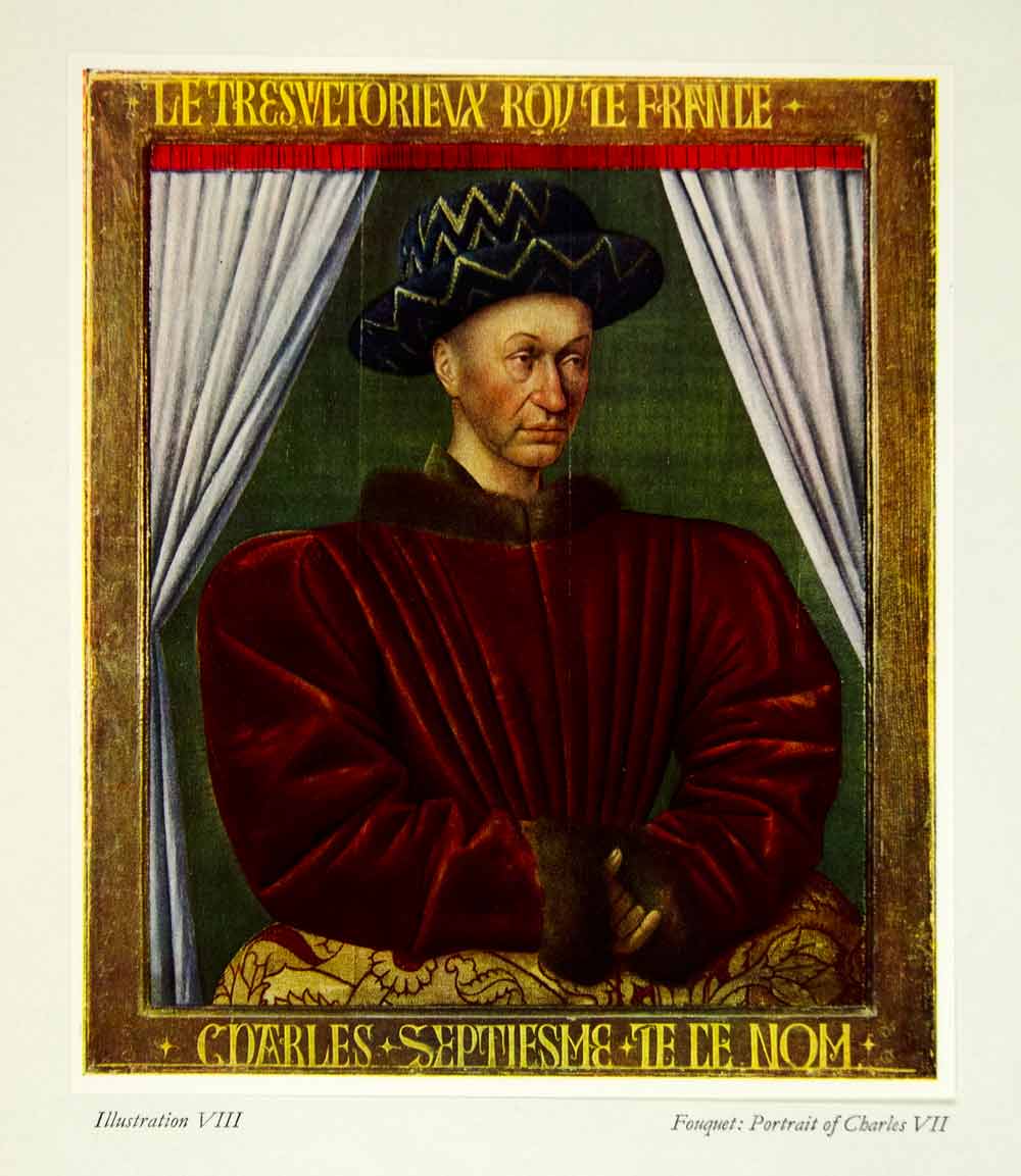 1947 Print Jean Fouquet Portrait Portrait Charles VII French King Cost ...
