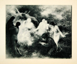 1927 Rotogravure Henri Fantin-Latour Temptation Saint Anthony Nude Women XAX6