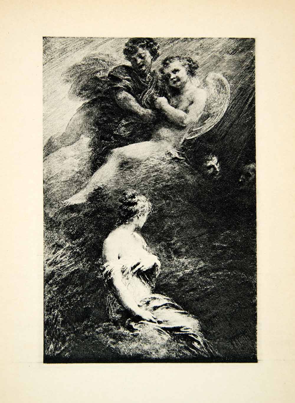 1927 Rotogravure Henri Fantin-Latour Damnation Faust Angels Inspiration XAX6