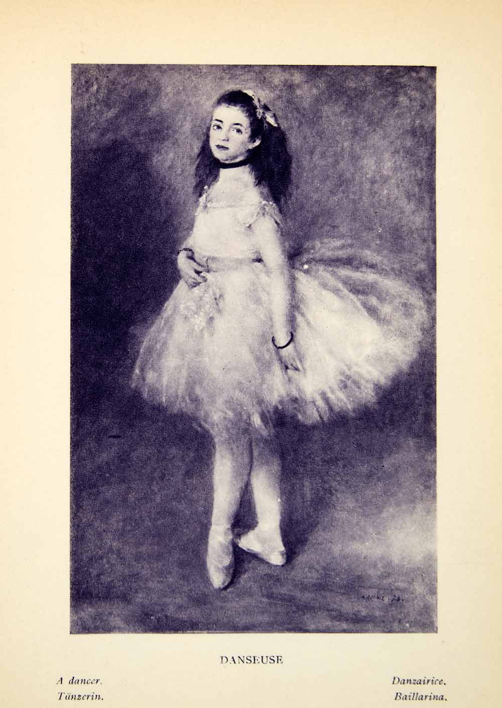 1924 Rotogravure Renoir Auguste Dancer Danseuse Impressionist Style Painter XAY1