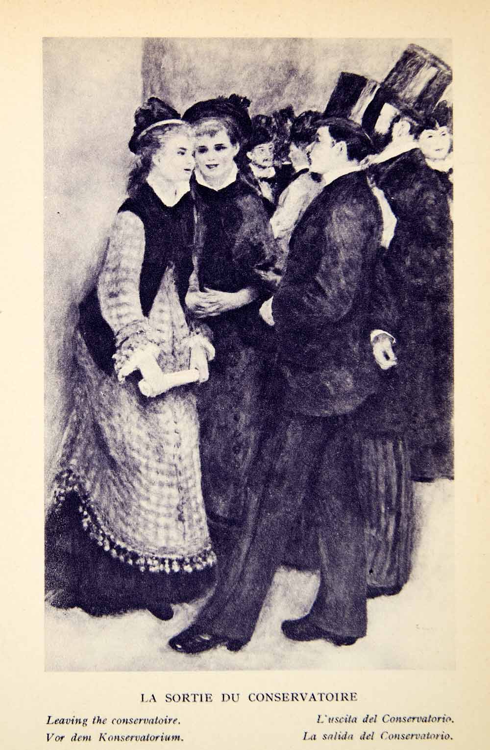 1924 Rotogravure Pierre-Auguste Renoir La Sortie Du Conservatoire Leaving XAY1
