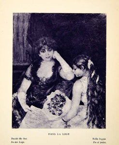 1924 Rotogravure Pierre-Auguste Renoir Dans La Loge Inside Box Girls XAY1