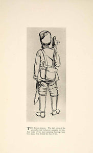 1897 Print Charles Keene Figure Sketch Art British Pioneer Grenadier XAY6