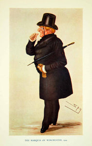 1915 Color Print Spy Leslie Ward Portrait Caricature Marquis Winchester XAZ8
