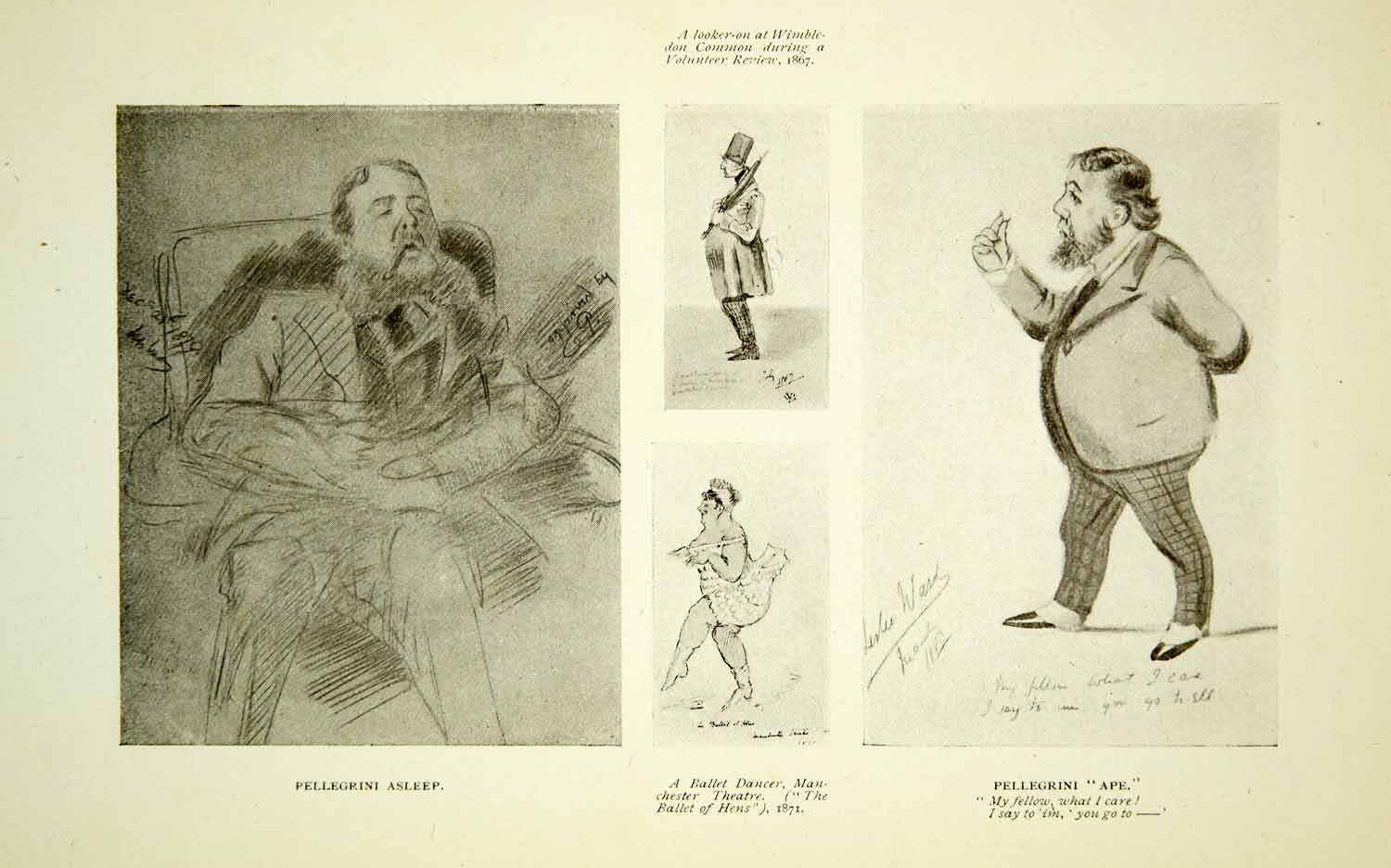 1915 Print Spy Leslie Ward Sketches Caricature Pellegrini Ballet Dancer XAZ8