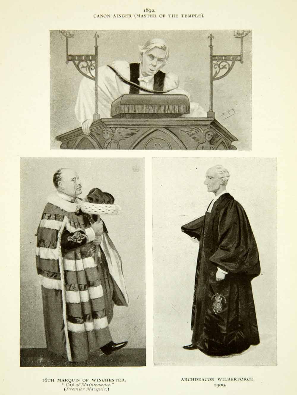 1915 Print Portrait Costume Marquis Winchester Archdeacon Wilberforce XAZ8