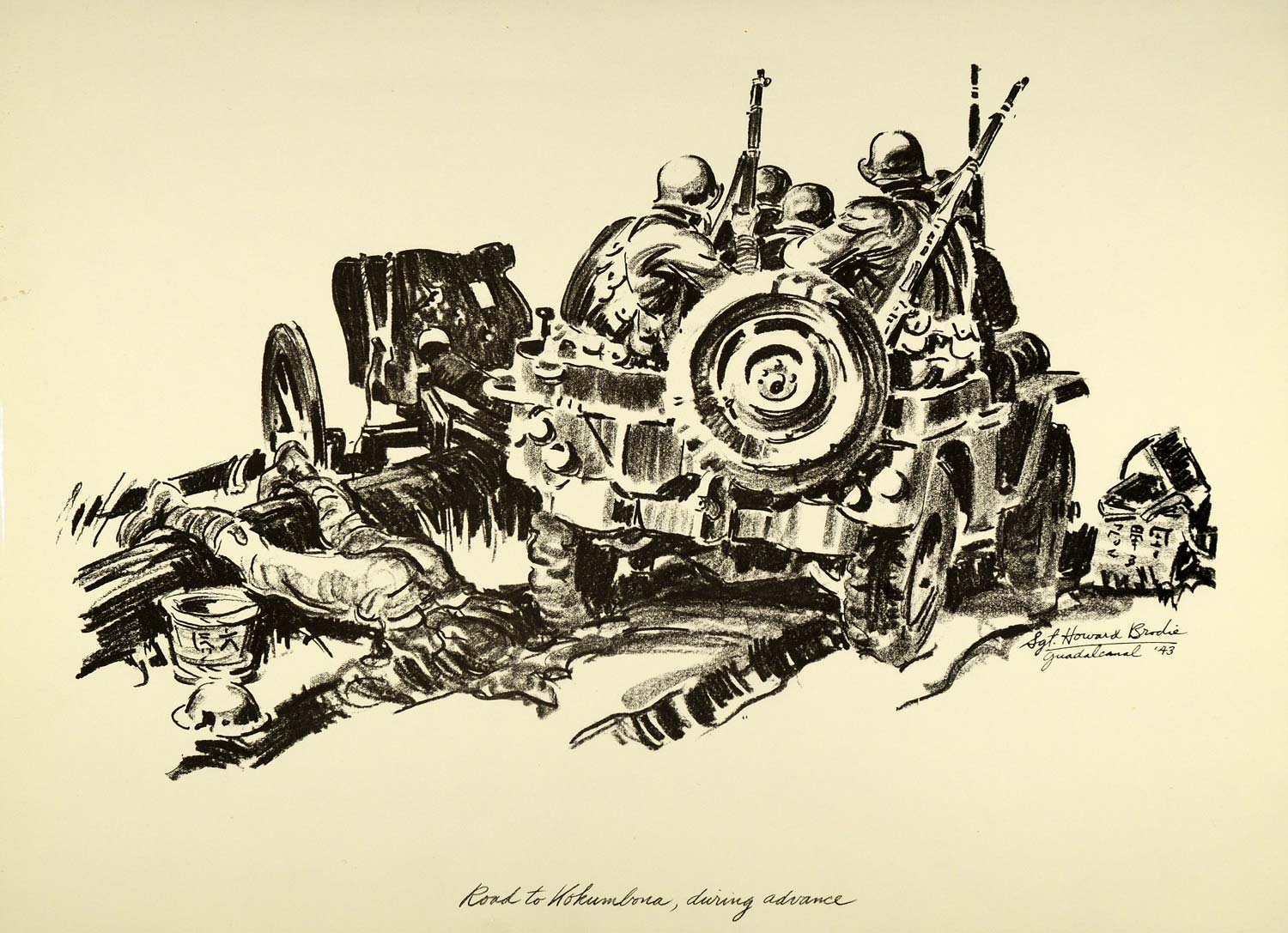 The Howard Brodie WWII Sketches – Period Paper Historic Art LLC