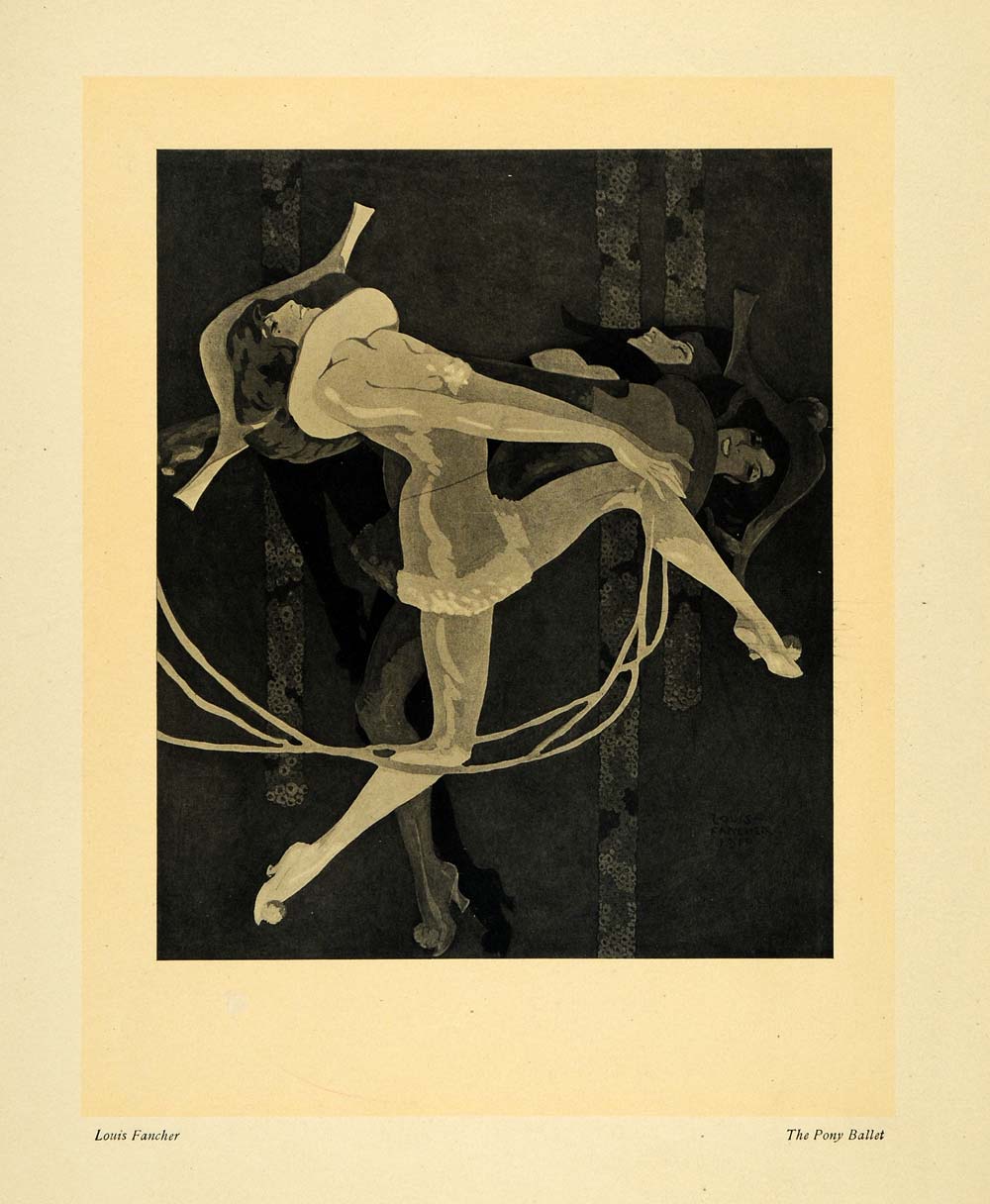 1911 Print Pony Ballet Louis Fancher Dancing Costume Fashion Art Dancers XDA4