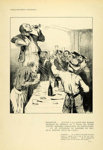1904 Print Honore Daumier French Sailor Toast Cheers Drinking Parisian XDA5