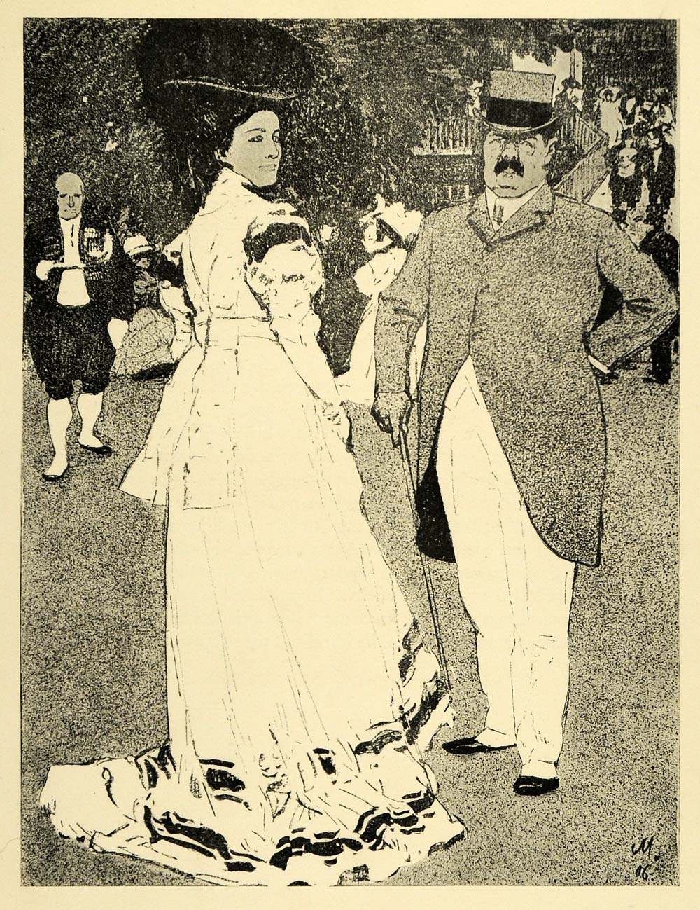 1920 Print Adolf Munzer Art Colonial Lady Fashion XDA7