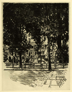 1925 Print Germantown Main St Philadelphia Logan Mansion Johnson Houses XDA8