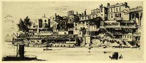 1925 Print Callowhill Street Bridge Philadelphia Joseph Pennell Cityscape XDA8