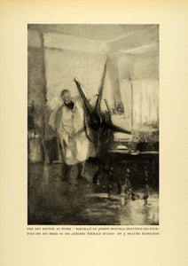1925 Print Art Editor Portrait Joseph Pennell Printing Adelphi Terrace XDA8