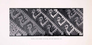 1930 Halftone Print Pattern Trujilo Peru Moche Chimu Chimor Textile Costume XDC1