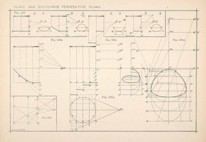 1882 Wood Engraving Successive Perspective Plans William Robert Ware XDC3