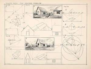 1882 Wood Engraving Inverse Problem William Robert Ware Architect XDC3