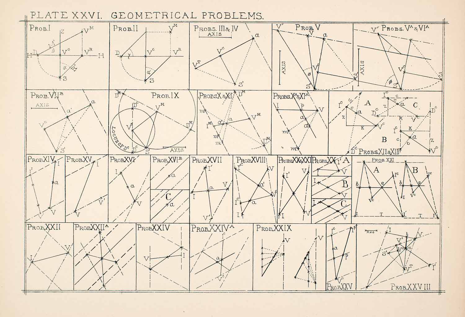 1882 Wood Engraving Geometrical Problems William Robert Ware Architect XDC3