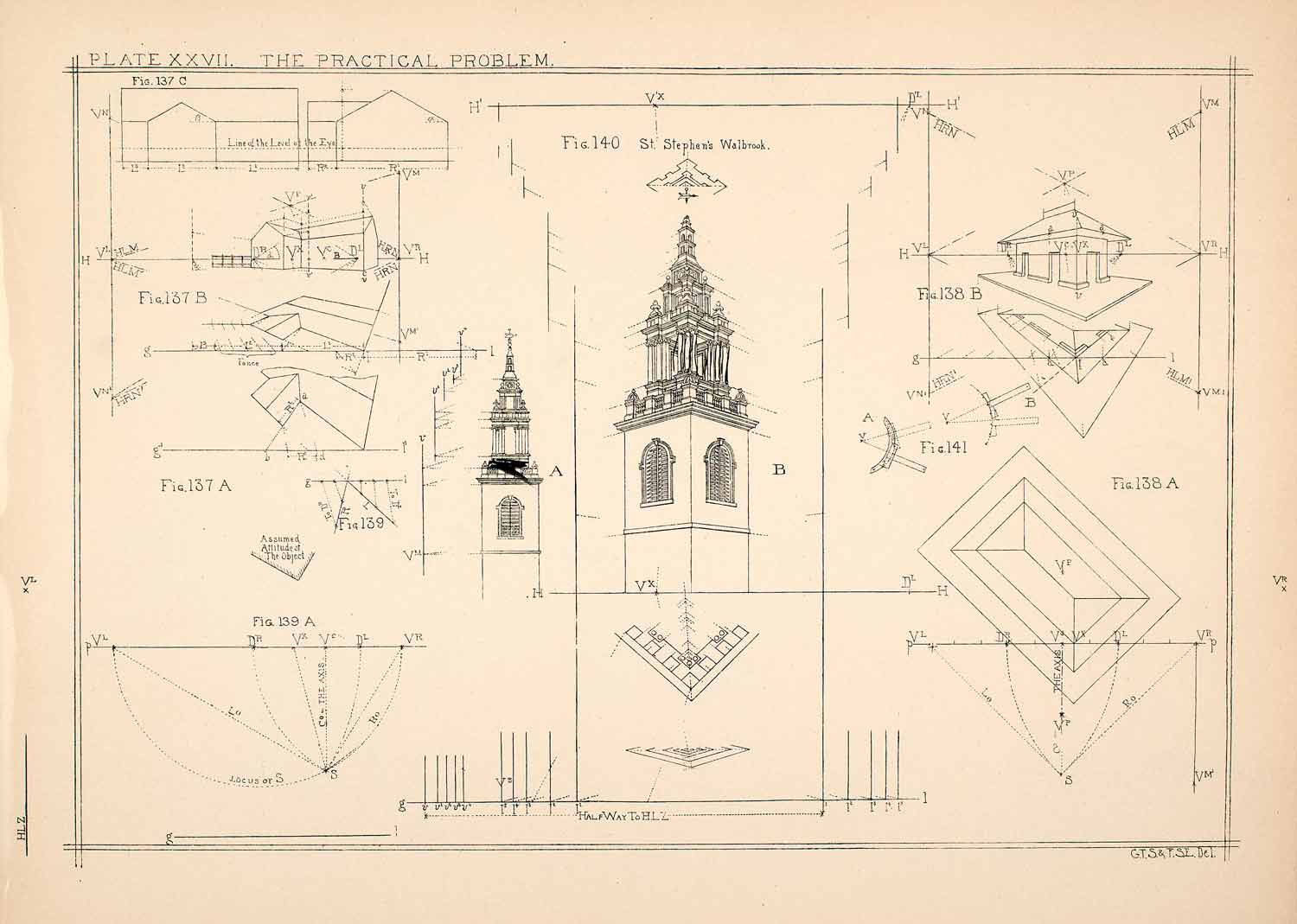 1882 Wood Engraving Practical Problem William Robert Ware Architect XDC3