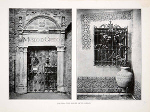 1925 Print Facade Museo El Greco House Toledo Spain Spanish Architecture XDC5