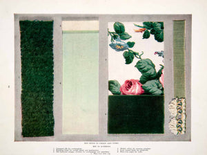 1919 Color Print Interior Design Color Samples Fabric Bedroom Enamel XDC7