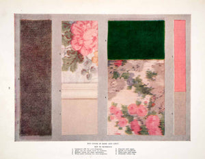 1919 Color Print Interior Design Bedroom Color Samples Fabric Textile XDC7