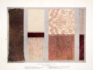 1919 Color Print Interior Design Color Scheme Material Samples Fabric XDC7