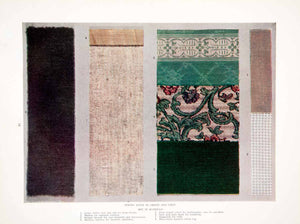 1919 Color Print Interior Design Sample Fabric Material Color Scheme Dining XDC7
