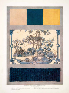 1919 Color Print Interior Design Color Scheme Breakfast Room Fabric Sample XDC7