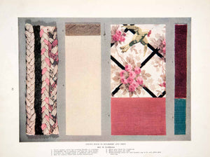 1919 Color Print Dining Room Interior Design Color Scheme Material Sample XDC7